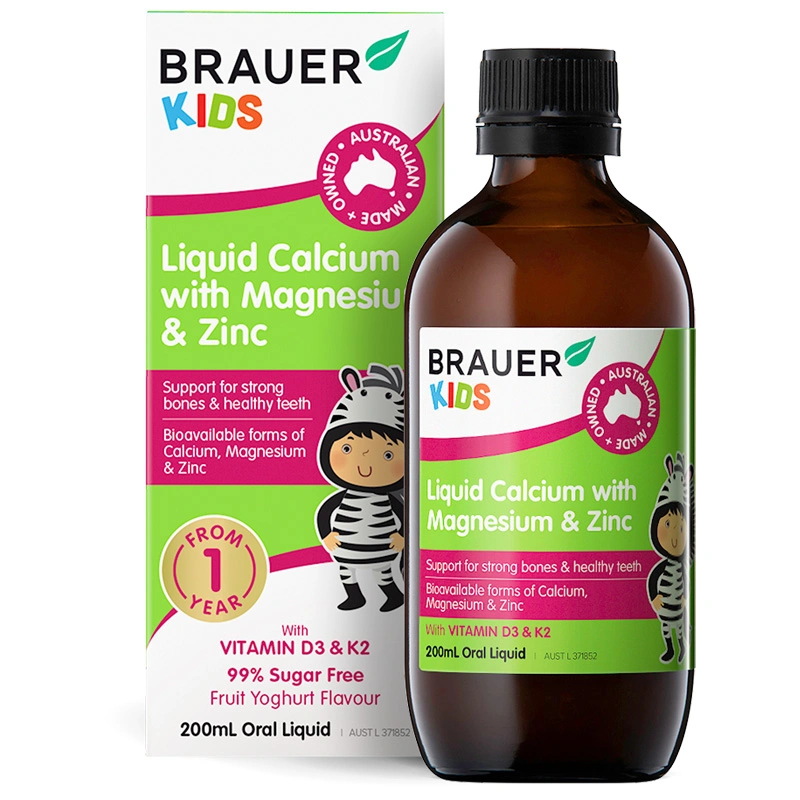 Thực phẩm bảo vệ sức khỏe Brauer Kids Liquid Calcium with Magnesium & Zinc - 1